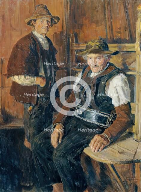 Sarnthein farmers, 1907. Creator: Ferdinand Kruis.