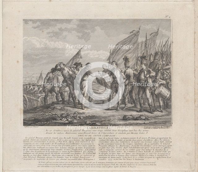 Sarratoga [sic] (October 17, 1777), ca. 1777. Creator: Godefroy.