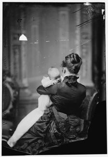Sartoris, Mrs. (Nellie Grant) with baby, 1876. Creator: Unknown