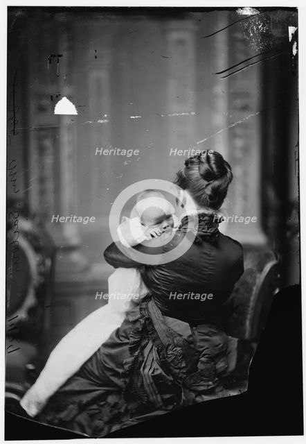 Sartoris, Mrs. (Nellie Grant) with baby, 1876.  Creator: Unknown.