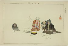 Sarusato, from the series "Pictures of No Performances (Nogaku Zue)", 1898. Creator: Kogyo Tsukioka