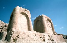 Sasanian fire altar, Naqsh-i-Rustam, Iran. Creator: Vivienne Sharp