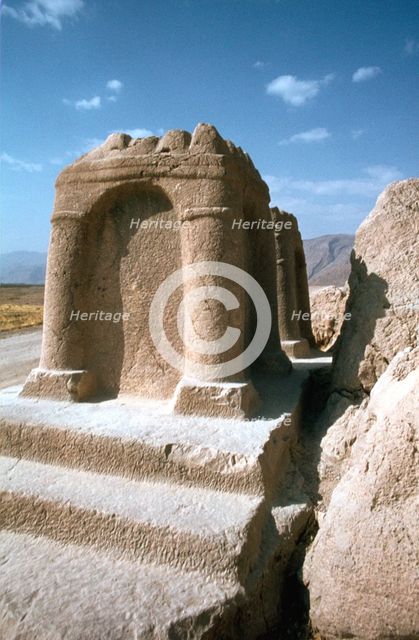 Sasanian fire altar, Naqsh-i-Rustam, Iran. Creator: Vivienne Sharp.