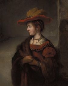 Saskia van Uylenburgh (1612-1642), wife of the painter Rembrandt van Rijn, 1651. Creator: Dijck, Abraham van (1635-1680)
