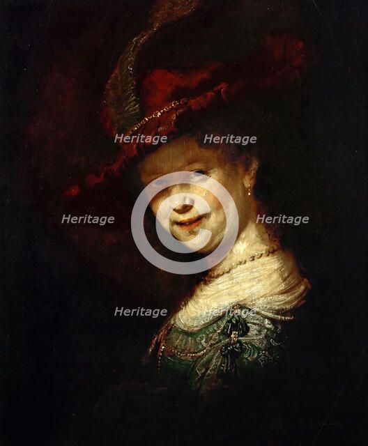 Saskia van Uylenburgh as girl, 1633. Creator: Rembrandt van Rhijn (1606-1669).