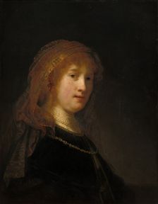 Saskia van Uylenburgh, the Wife of the Artist, probably begun 1634/1635 and completed 1638/1640. Creator: Rembrandt Harmensz van Rijn
