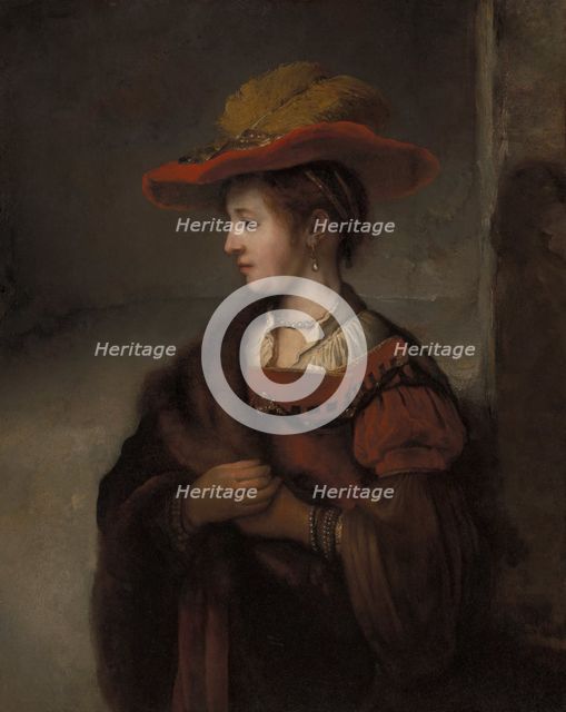 Saskia van Uylenburgh, the Artist Rembrandt's Wife, mid 17th century. Creator: Abraham Van Dyck.