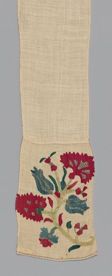Sash or Scarf Fragment (?), Turkey, 17th century. Creator: Unknown