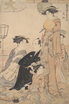 Sashiye (name of a place in Edo), ca. 1782. Creator: Torii Kiyonaga