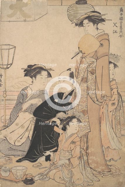 Sashiye (name of a place in Edo), ca. 1782. Creator: Torii Kiyonaga.