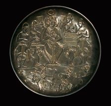 Sassanian dish showing King Khosrau I Anushirvan amongst dignitaries, 6th century