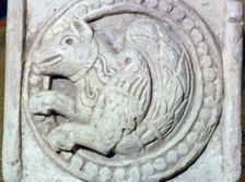 Sassanid plaque showing a monster
