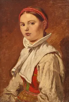 Såsser Kerstin Andersdotter, Dalecarlia, 1858. Creator: Johan Fredrik Hockert