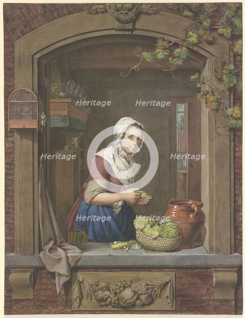 Scullery Maid, 1789. Creator: Jacobus Johannes Lauwers.