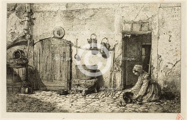Scullery Maid, 1844. Creator: Charles Emile Jacque.