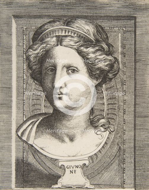 Sculpted head of Juno, ca 1531-76. Creator: Giulio Bonasone.