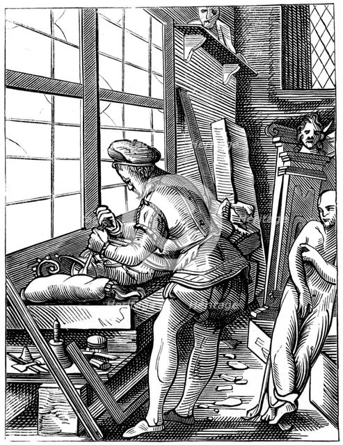 Sculptor, 16th century (1849).Artist: Jost Amman
