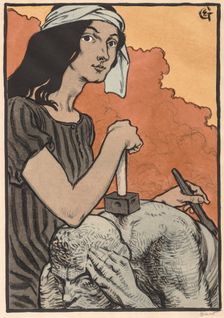 Sculptress, 1897. Creator: Eugène Grasset (French, 1841-1917)
