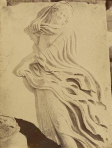 Sculptural fragment - dancing Maenad in high relief, 1865. Creator: Konstantinos Dimitriou