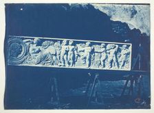 Sculptural Frieze by Cavelier, Minerva Surrounded by the Muses of the Arts, c. 1868. Creator: Adolphe Terris