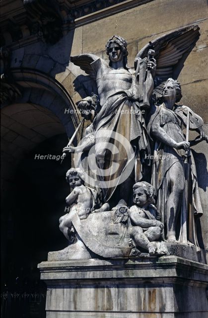 Sculptural group on the main façade of the Opera Theatre (1861-1874).