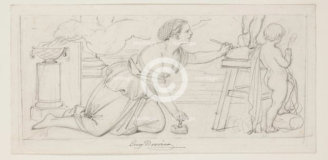Sculpture, mid-19th century. Creator: Eugene Deveria.