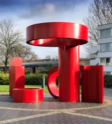 Sculpture outside the Rootes Building, University of Warwick, Coventry, Warwickshire, 2015. Artist: James O Davies