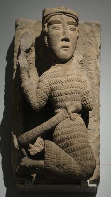 Sculpture of a Kneeling Knight or King, North Spanish, ca. 1175-1225. Creator: Unknown