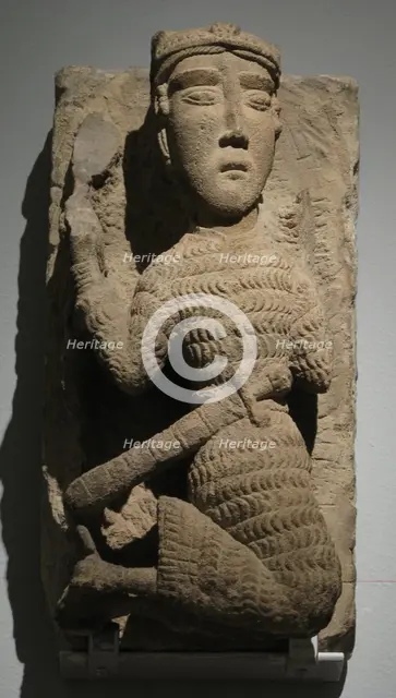Sculpture of a Kneeling Knight or King, North Spanish, ca. 1175-1225. Creator: Unknown.