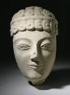 Sculpture of a Head, 700-475 B.C.. Creator: Unknown