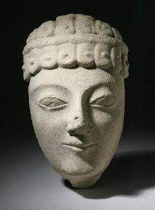 Sculpture of a Head, 700-475 B.C.. Creator: Unknown