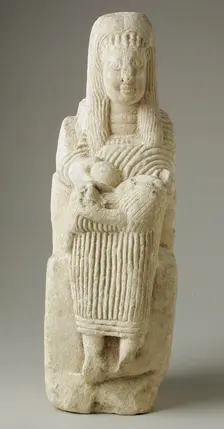 Sculpture of a Mother and Child, Late Roman Period-Early Coptic Period (200-400 CE) or modern. Creator: Unknown