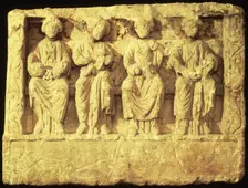 Sculpture of four mother-goddesses, Roman. Creator: Unknown
