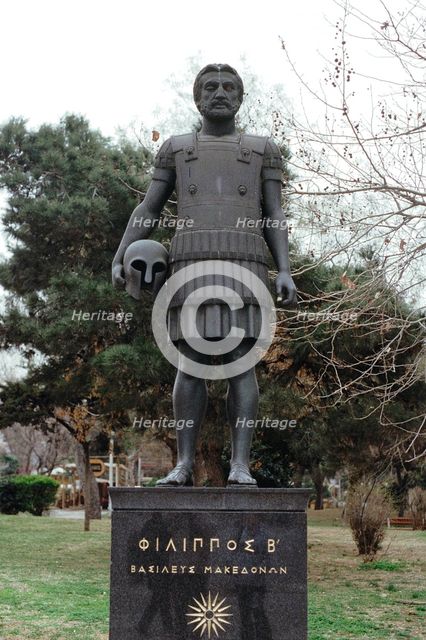 Sculpture of Philip II of Macedon, late 20th century.  Artist: Anon