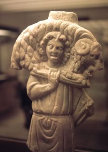 Sculpture of the Good Shepherd, found in Gador