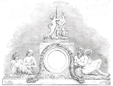Sculpture of the New Front of Buckingham Palace - Northern Wing, 1850. Creator: Unknown