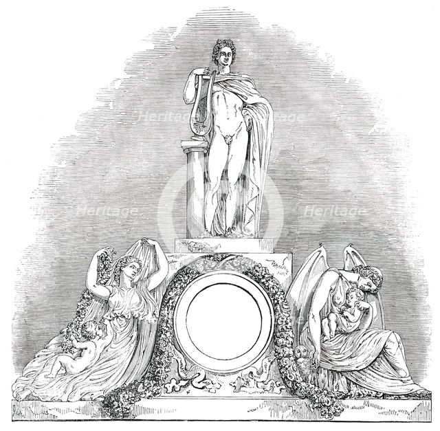 Sculpture of the New Front of Buckingham Palace - Southern Wing, 1850. Creator: Unknown.