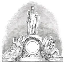 Sculpture of the New Front of Buckingham Palace - Southern Wing, 1850. Creator: Unknown
