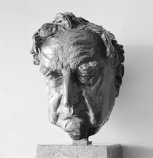 Sculpture of Vaughan Williams at the Royal Festival Hall, Lambeth, London, c1951-1952. Artist: Eric de Maré