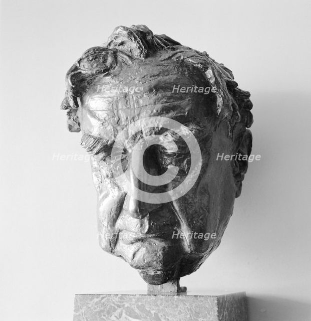 Sculpture of Vaughan Williams at the Royal Festival Hall, Lambeth, London, c1951-1952. Artist: Eric de Maré