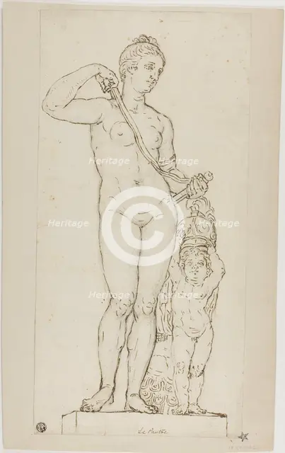 Sculpture of Venus and Cupid, with Mars' Armor, n.d. Creator: Unknown.