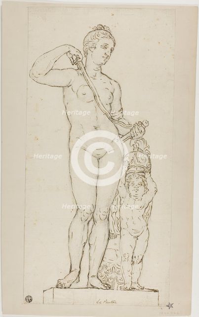 Sculpture of Venus and Cupid, with Mars' Armor, n.d. Creator: Unknown.
