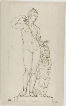 Sculpture of Venus and Cupid, with Mars Armor, n.d. Creator: Unknown