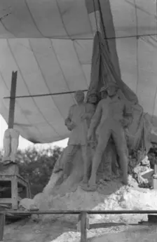 Sculpture by Mr. Gutzon Borglum, between 1915 and 1917. Creator: Arnold Genthe