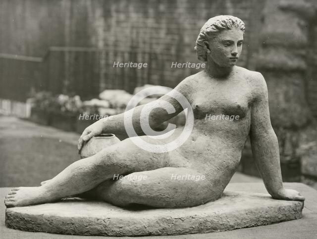 Sculpture by Karin Jonzen of a female nude, Festival of Britain, South Bank, London, 1951. Artist: Unknown.