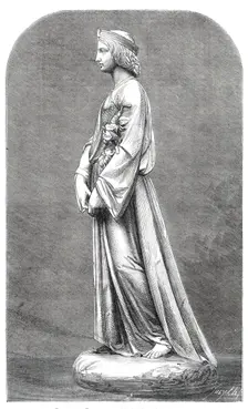 Sculpture: "Chastity", by J. Durham, in the Royal Academy Exhibition, 1860. Creator: Smyth