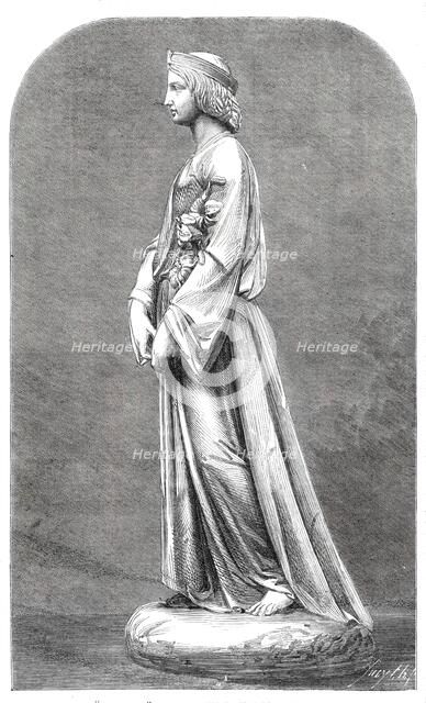 Sculpture: "Chastity", by J. Durham, in the Royal Academy Exhibition, 1860. Creator: Smyth.