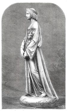 Sculpture: "Chastity", by J. Durham, in the Royal Academy Exhibition, 1860. Creator: Smyth