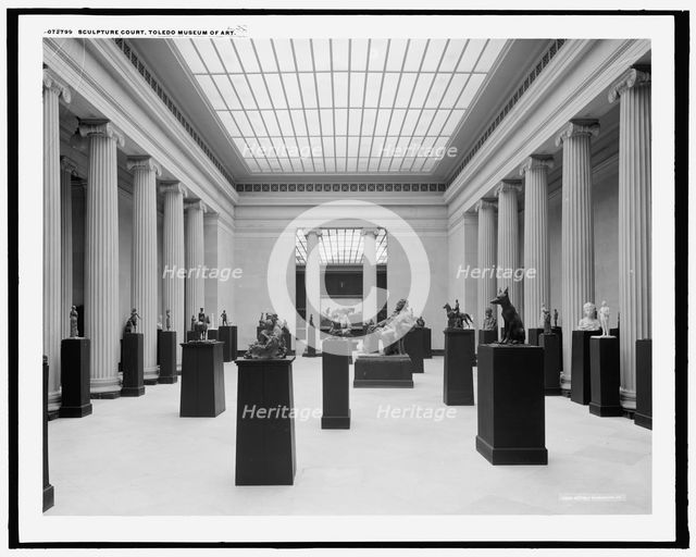 Sculpture court, Toledo Museum of Art, c.between 1910 and 1920. Creator: Unknown.
