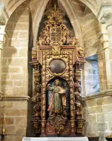 Sculpture dedicated to Saint Mark the Evangelist, Santiago Church, Betanzos, Galicia, Spain, 2000. Creator: LTL